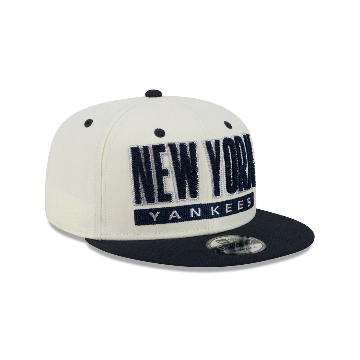New York Yankees Classic Stacked Chrome 9FIFTY Snapback Hat