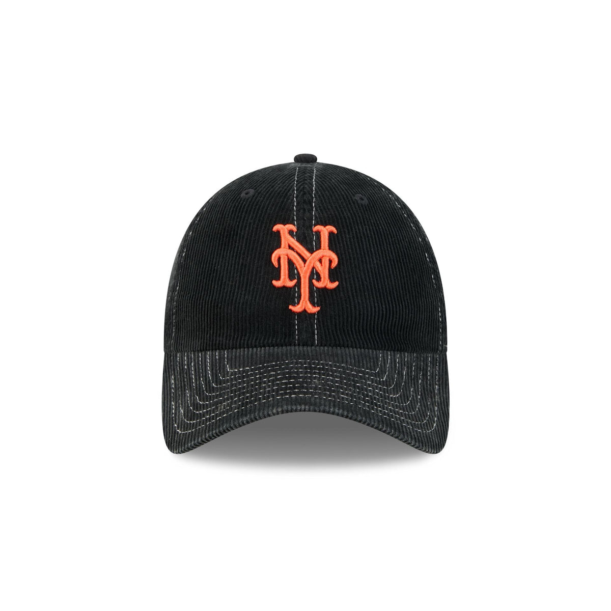 New York Mets Washed Black Corduroy Casual Classic Adjustable Hat