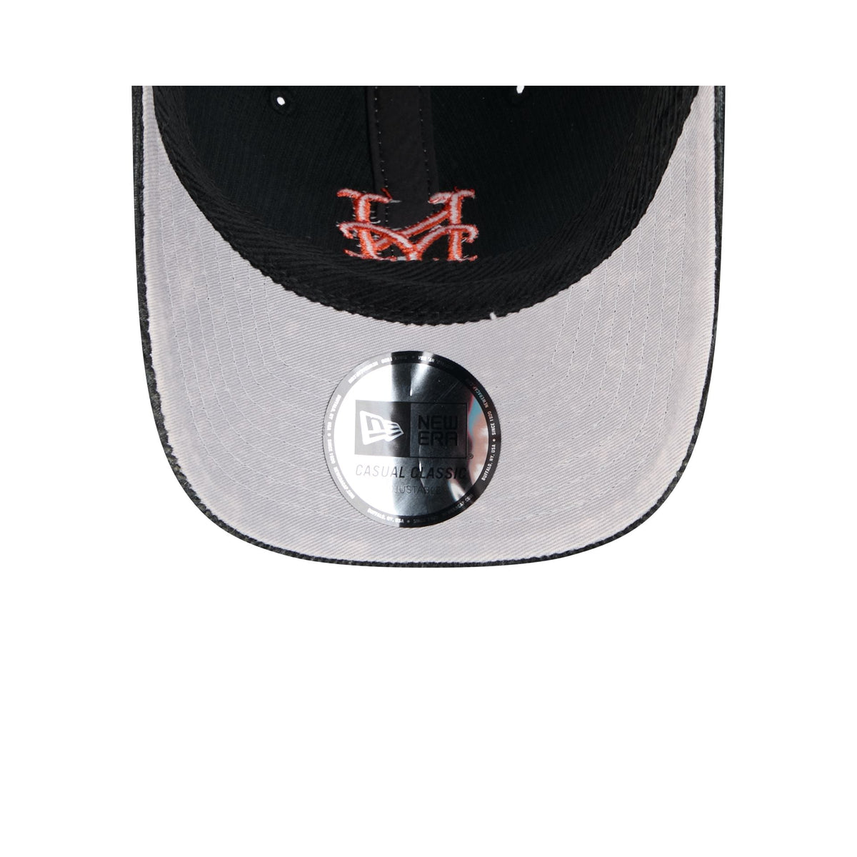 New York Mets Washed Black Corduroy Casual Classic Adjustable Hat