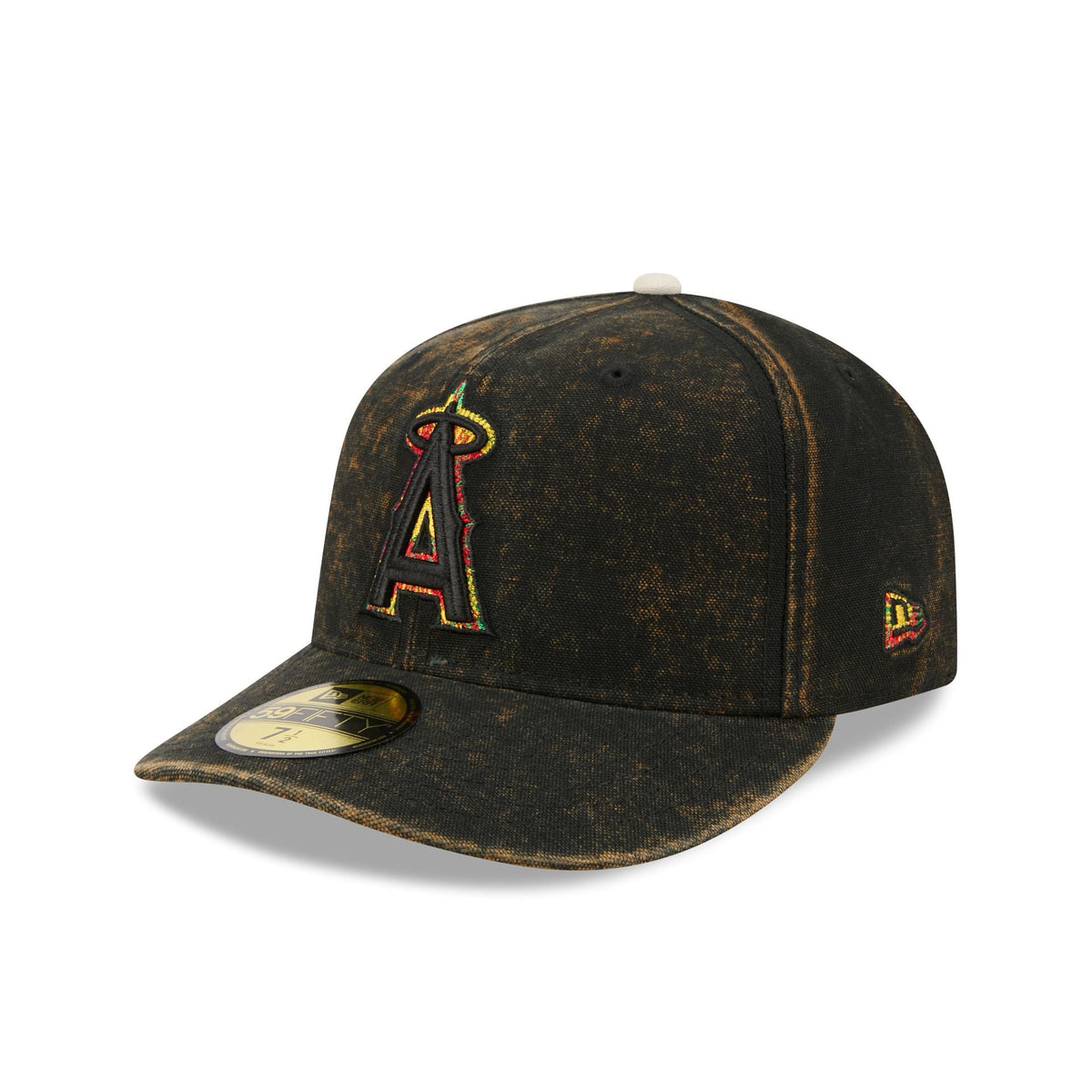 Just Caps Tie Dye Logo Los Angeles Angels 59FIFTY Fitted Hat