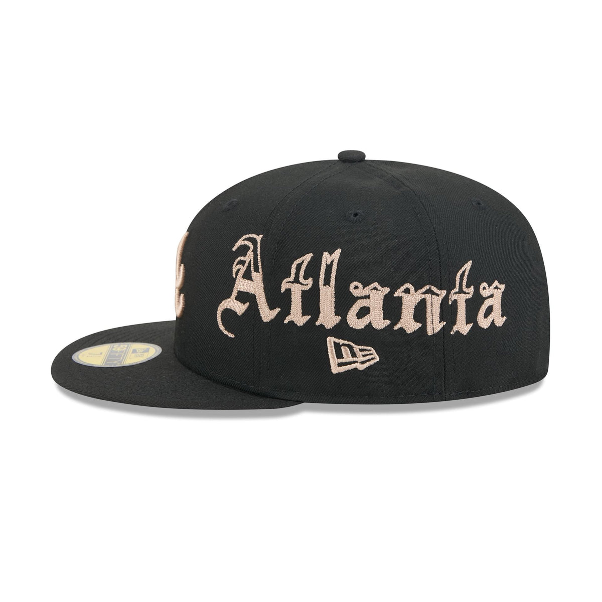Atlanta Braves Gothic Lettering 59FIFTY Fitted Hat