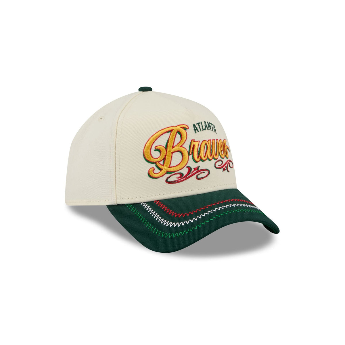 Atlanta Braves Cinco de Mayo Chrome White 9FORTY A-Frame Snapback Hat