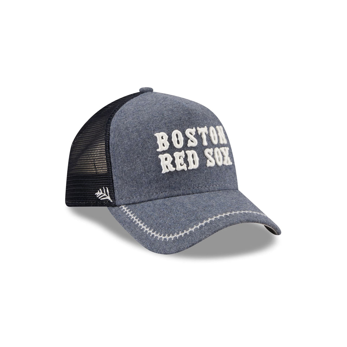 Boston Red Sox Navy Brushed Chambray 9FORTY A-Frame Trucker Hat