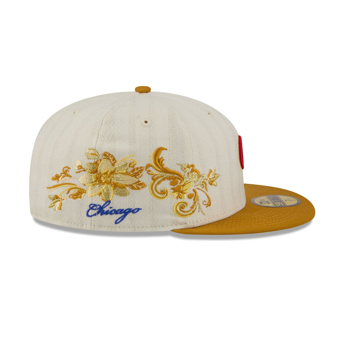Chicago Cubs Chrome Herringbone 59FIFTY Fitted Hat
