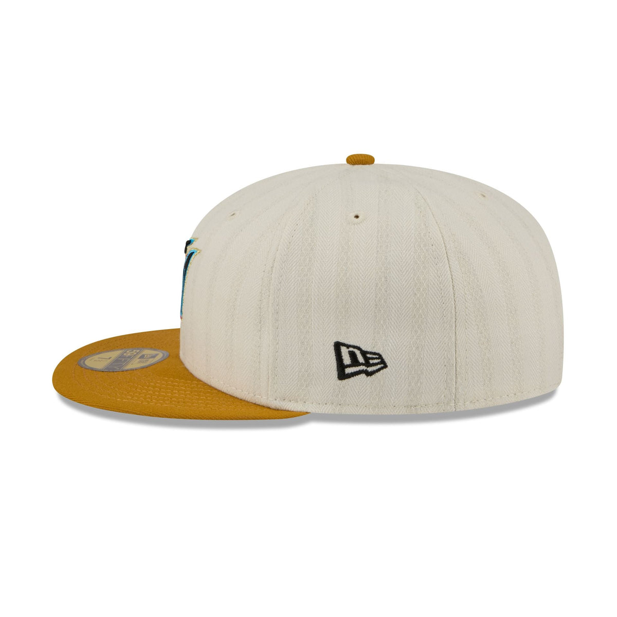 Miami Marlins Chrome Herringbone 59FIFTY Fitted Hat