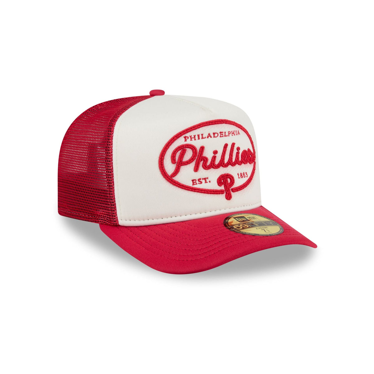 Philadelphia Phillies Chrome 59FIFTY Fitted Trucker Hat