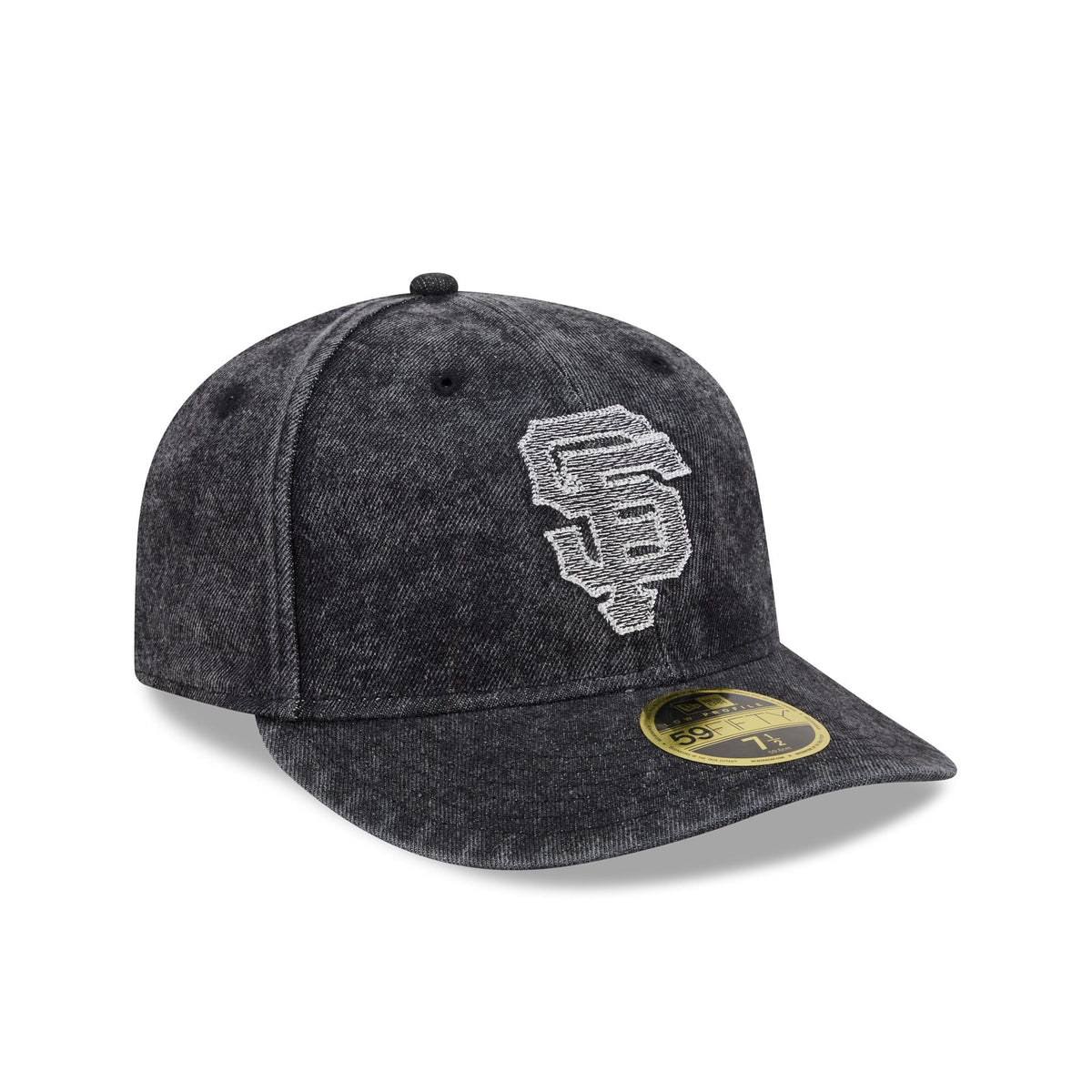 San Francisco Giants Black Denim Low Profile 59FIFTY Fitted Hat