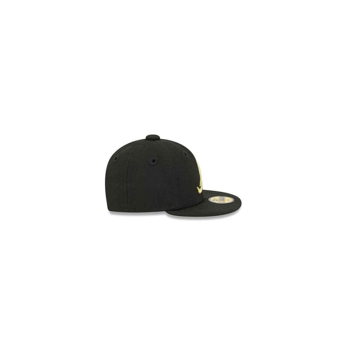Atlanta Braves Gold Logo Mini 59FIFTY Fitted Hat