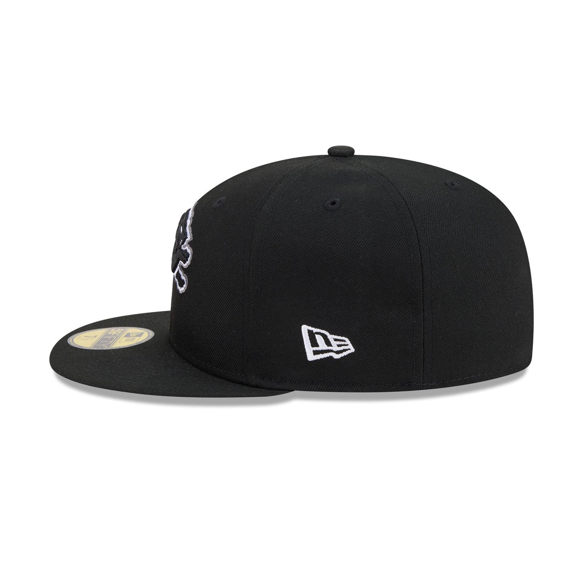 Detroit Lions Black and White Basic 59FIFTY Fitted Hat