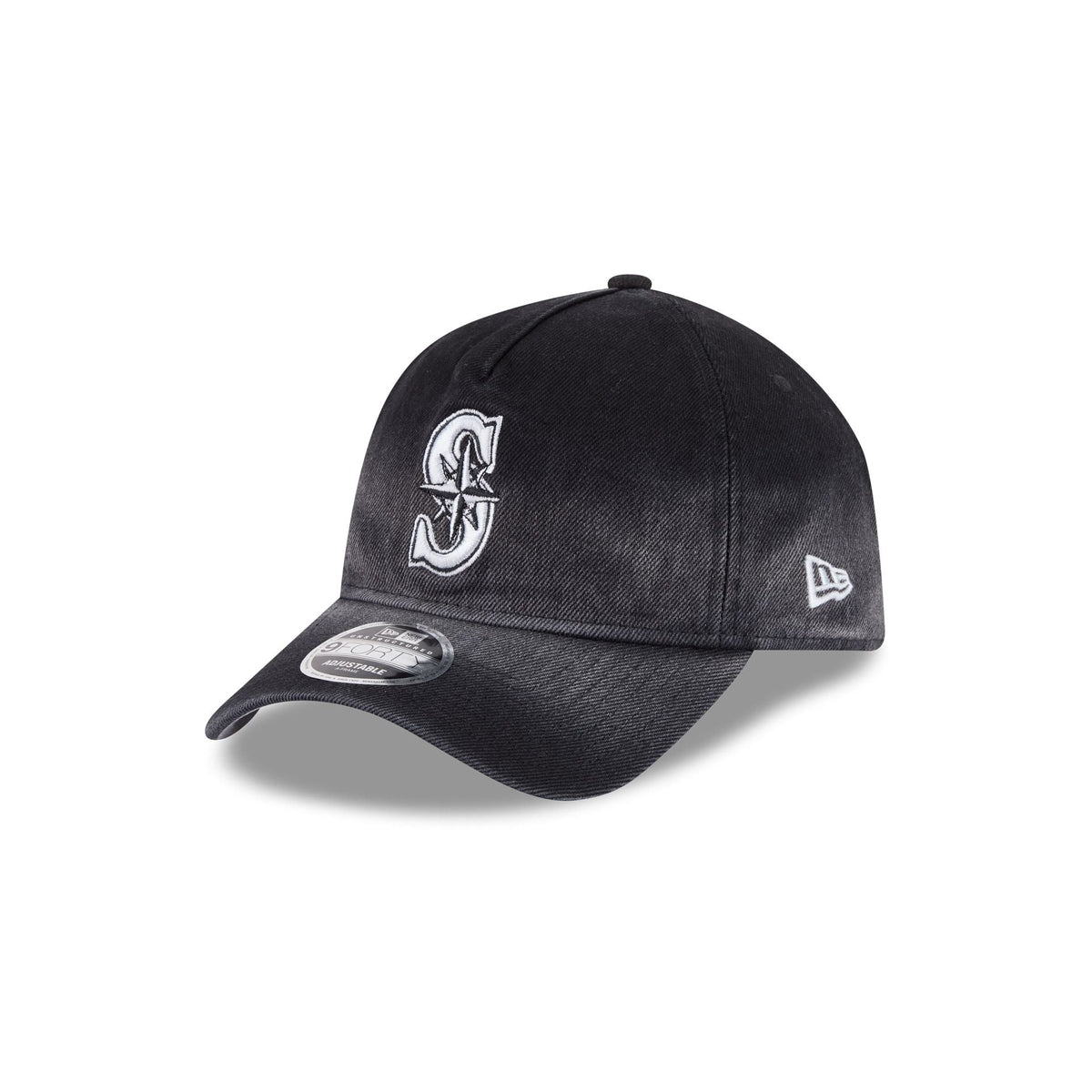 Seattle Mariners Washed Black Denim 9FORTY A-Frame Unstructured Snapback Hat