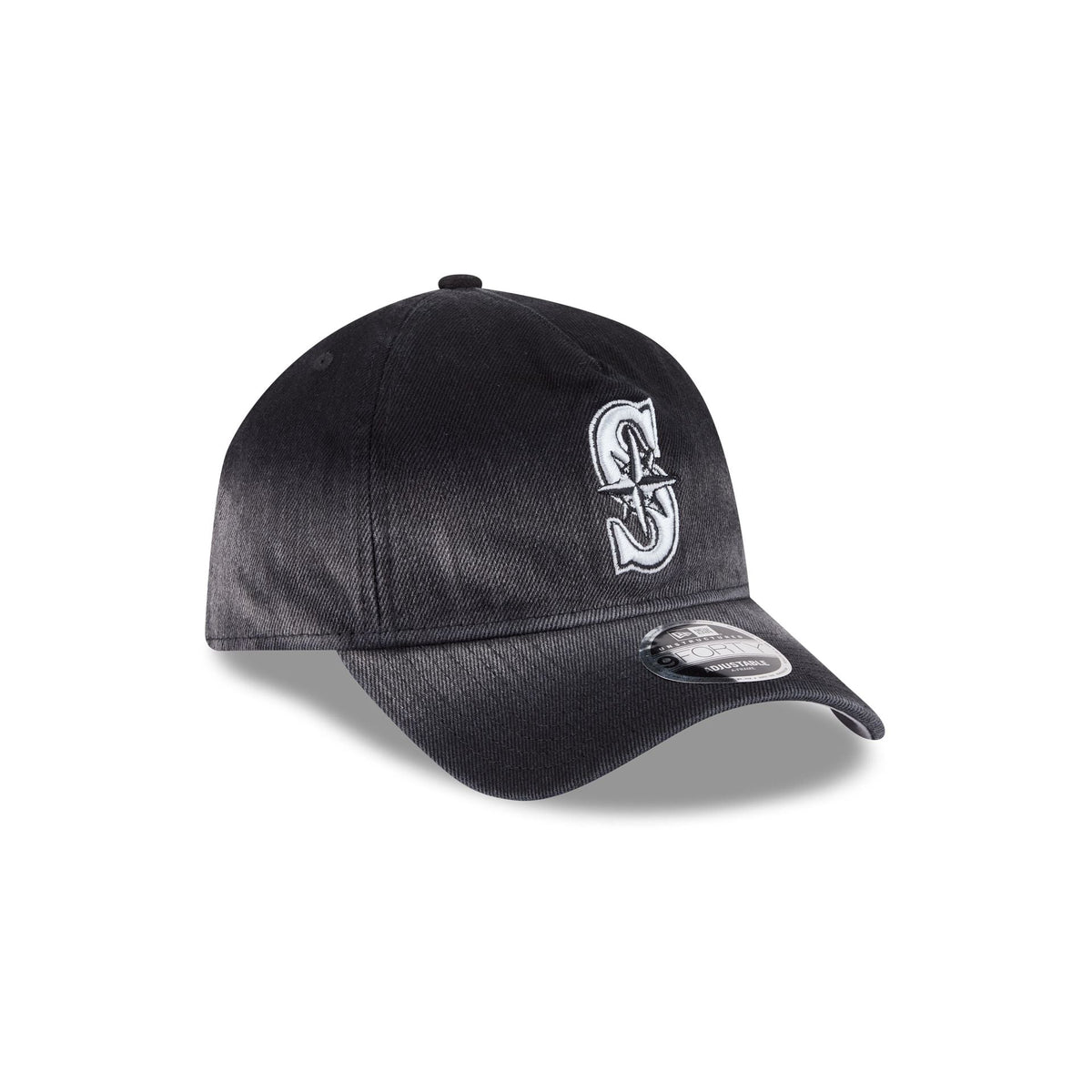 Seattle Mariners Washed Black Denim 9FORTY A-Frame Unstructured Snapback Hat