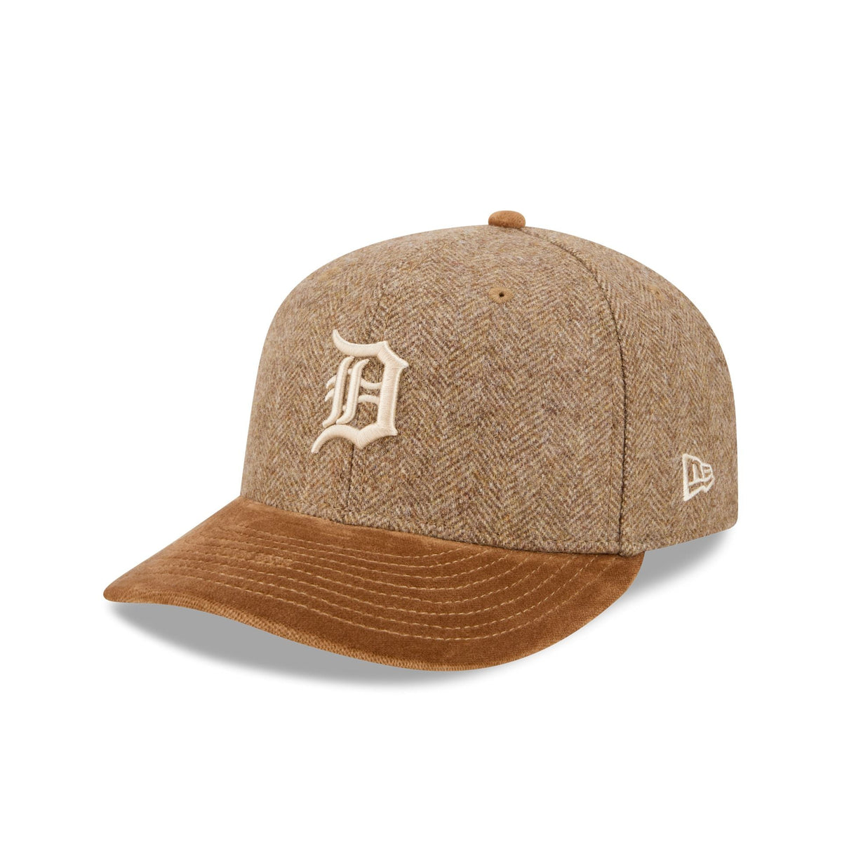 Detroit Tigers Moon Brisbane Moss Brown Visor 59FIFTY Fitted Hat