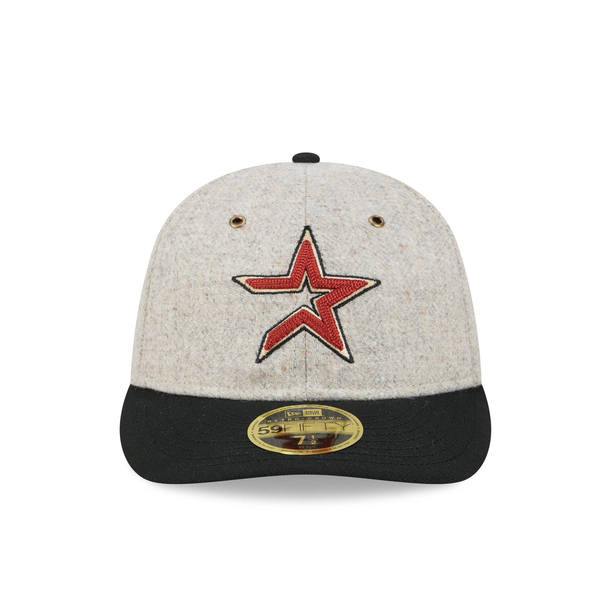Houston Astros Moon Herringbone Retro Crown 59FIFTY Fitted Hat