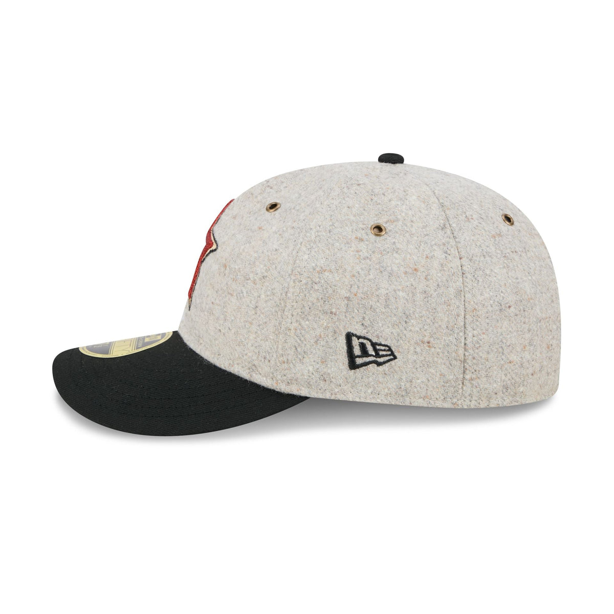 Houston Astros Moon Herringbone Retro Crown 59FIFTY Fitted Hat