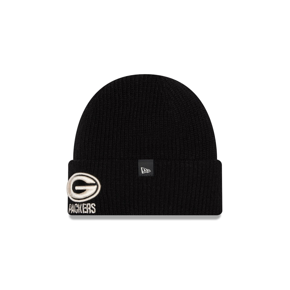 Green Bay Packers Woolen Black Short Cuff Knit Beanie Hat