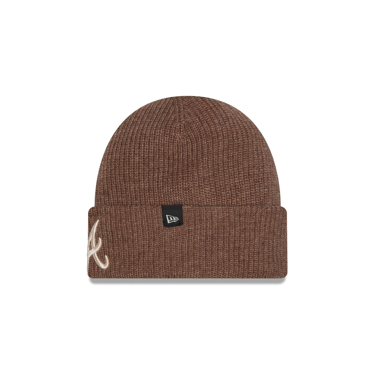 Atlanta Braves Woolen Tan Short Cuff Knit Beanie Hat
