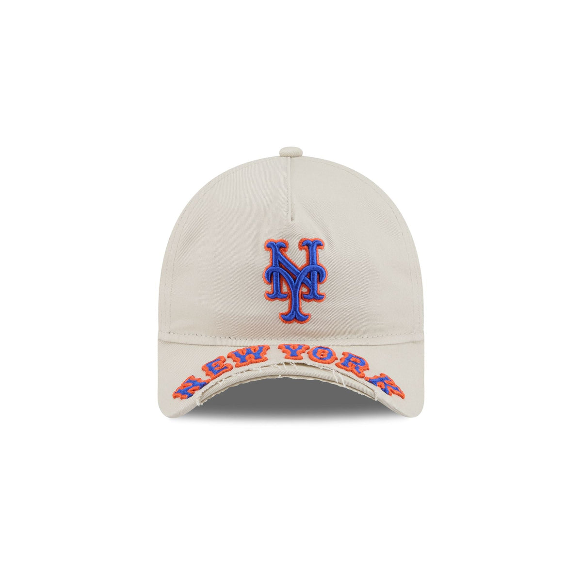 New York Mets Stone 9FORTY A-Frame Unstructured Cut-Off Visor Snapback Hat