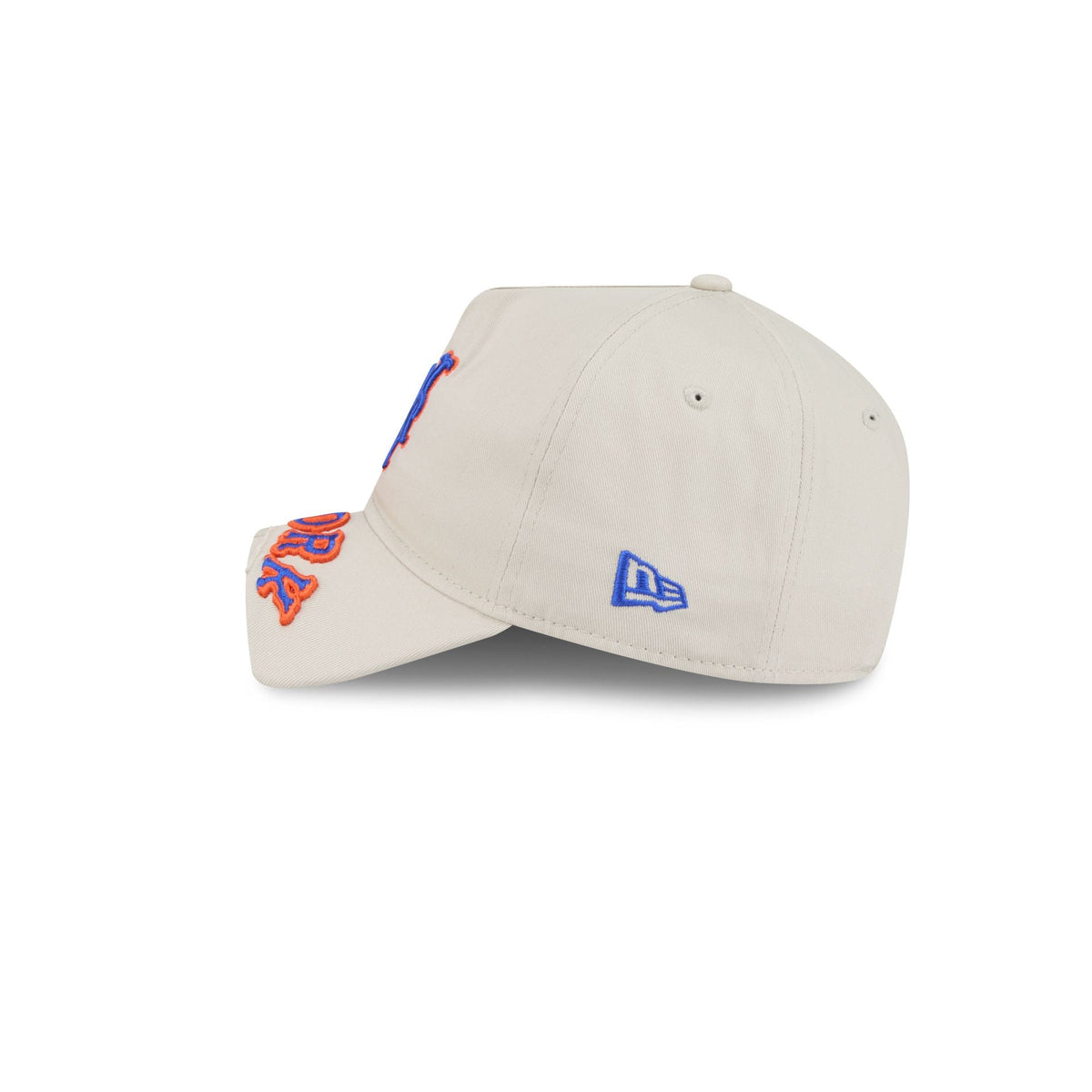 New York Mets Stone 9FORTY A-Frame Unstructured Cut-Off Visor Snapback Hat