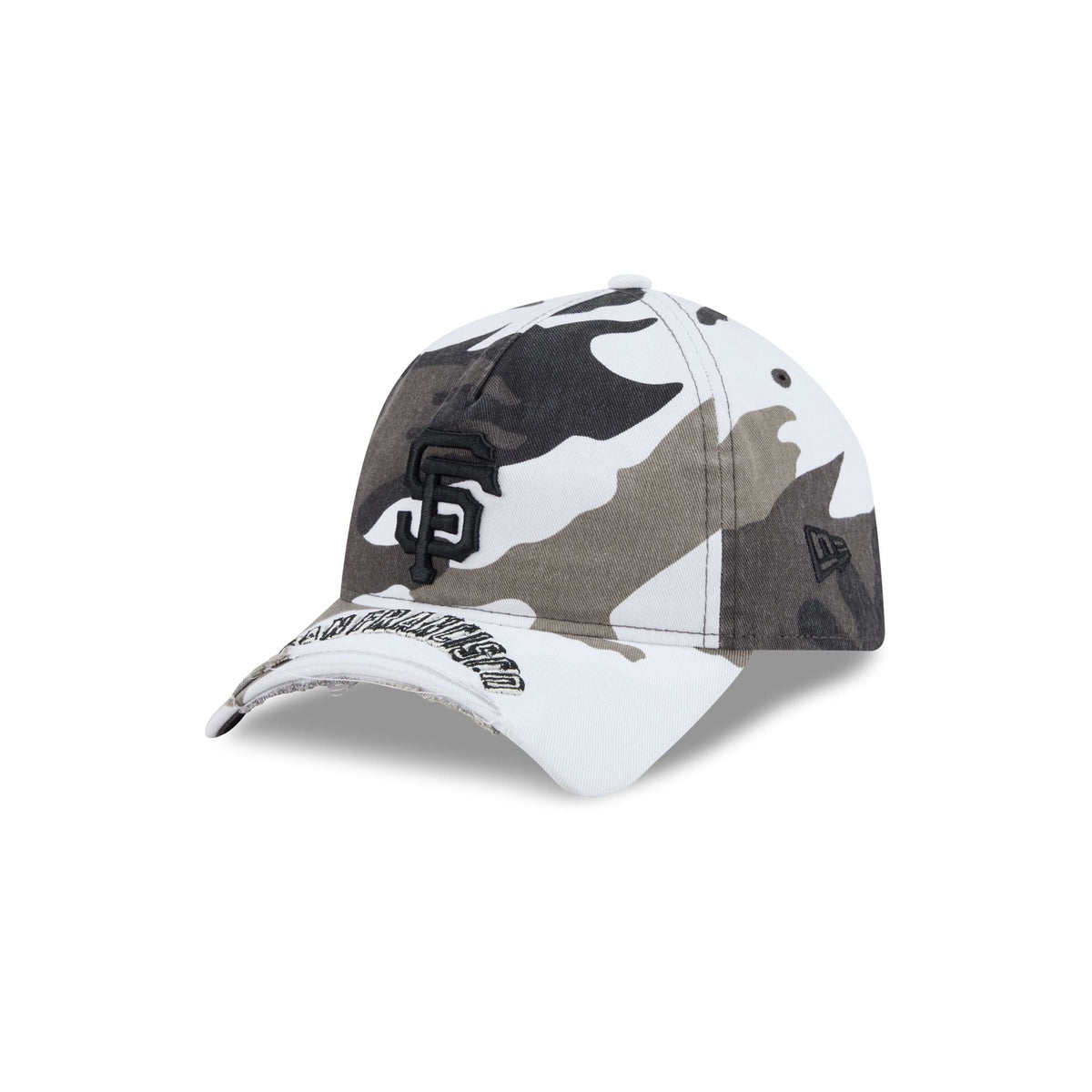 San Francisco Giants Washed Camo 9FORTY A-Frame Unstructured Cut-Off Visor Snapback Hat