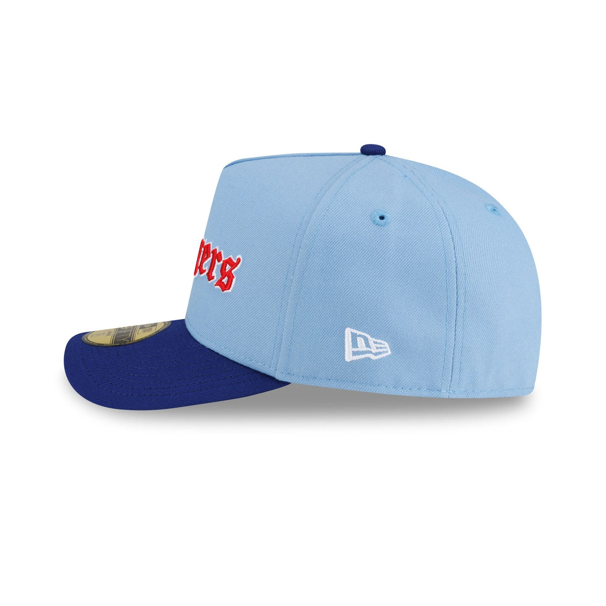 Just Caps Gothic Script Texas Rangers 59FIFTY A-Frame Fitted Hat