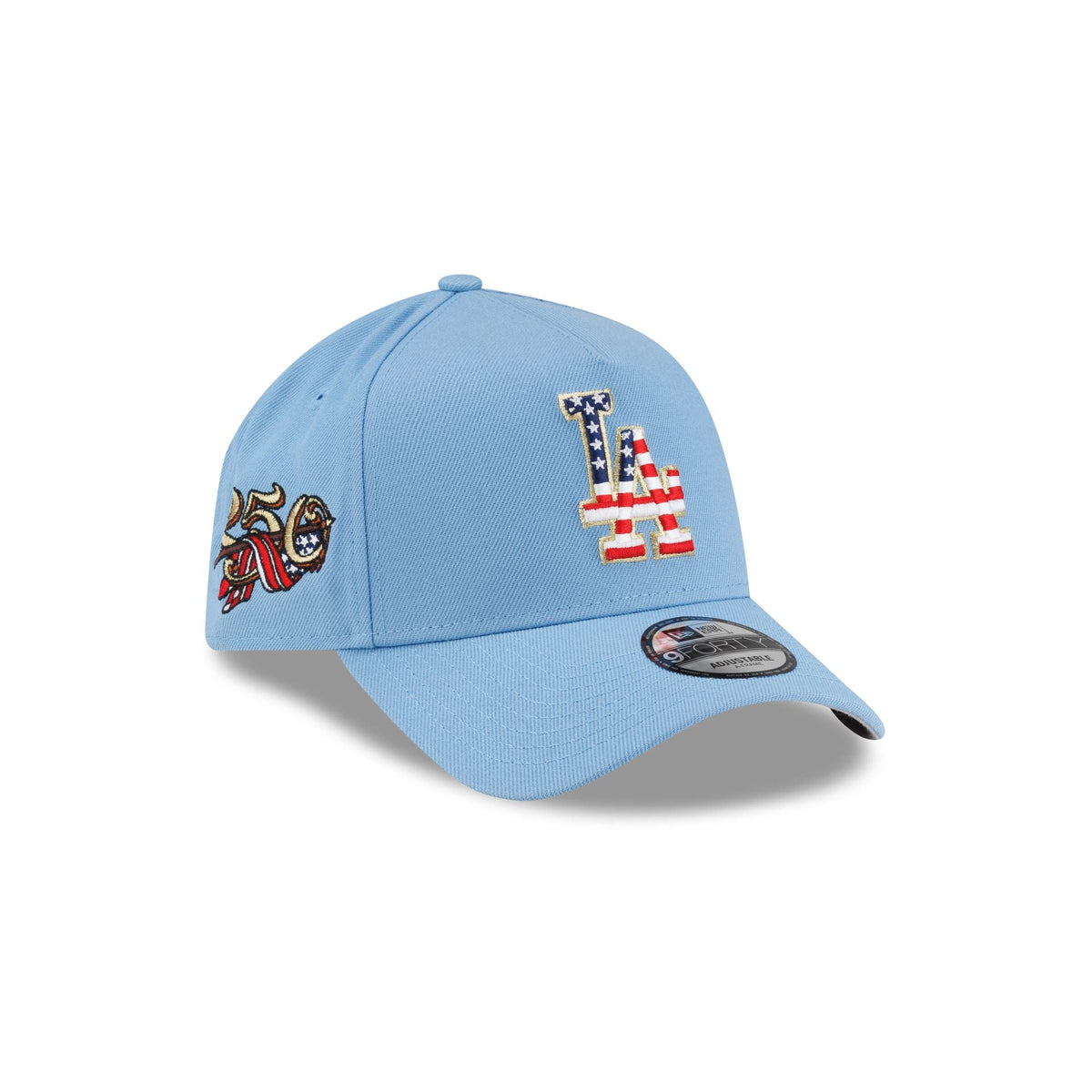 Los Angeles Dodgers Red. White & Blue 9FORTY A-Frame Snapback Hat