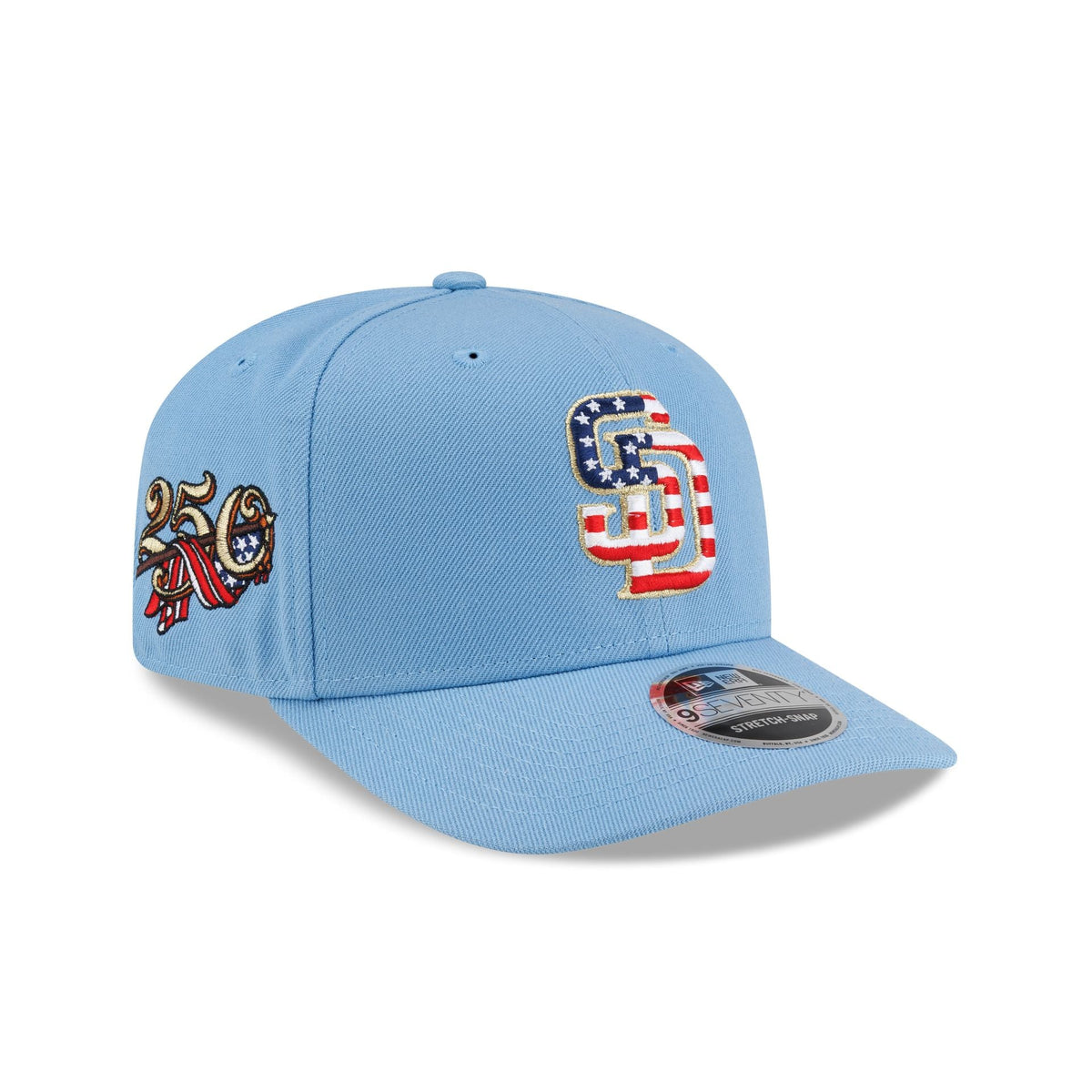 San Diego Padres Red. White & Blue 9SEVENTY Stretch-Snap Hat
