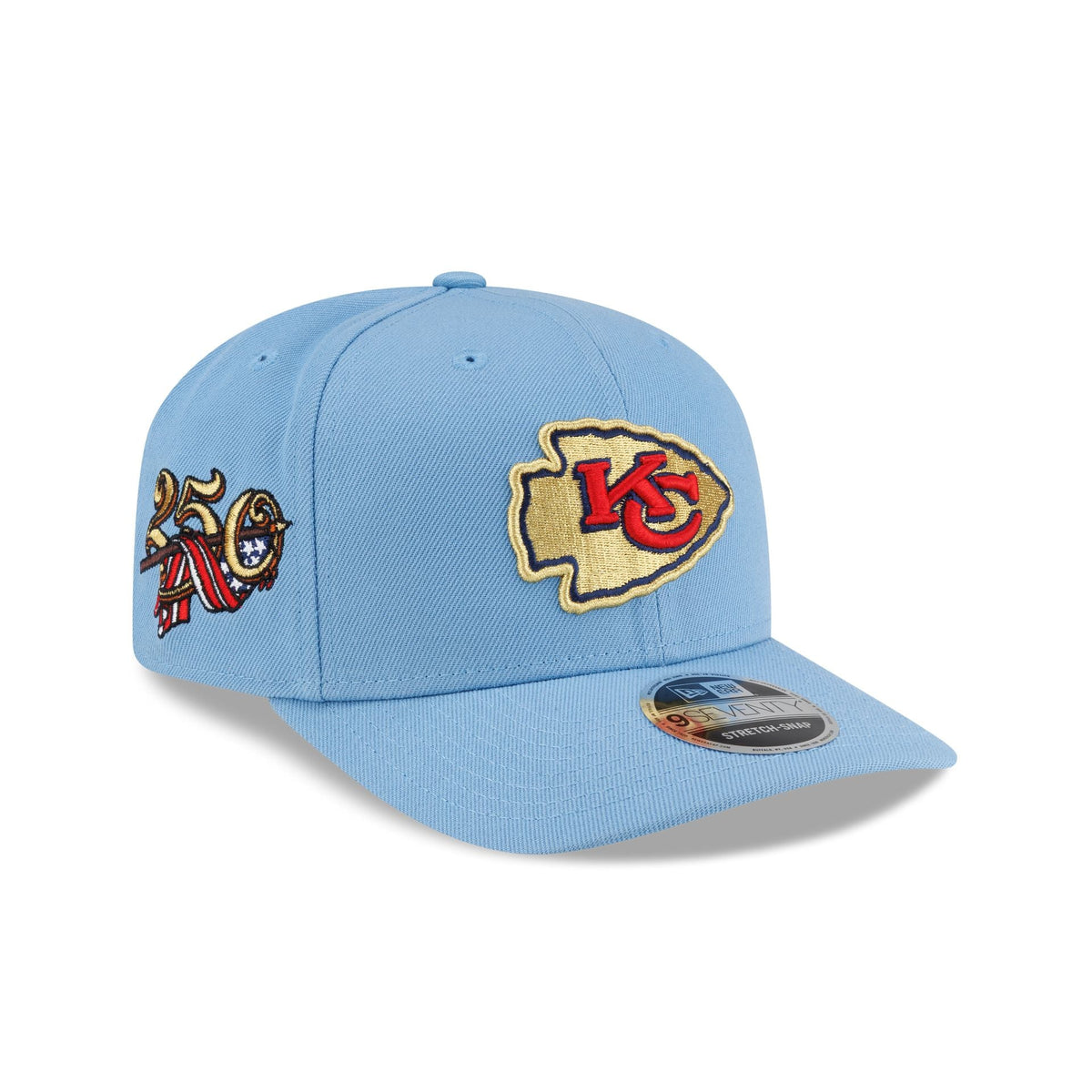 Kansas City Chiefs Red. White & Blue 9SEVENTY Stretch-Snap Hat