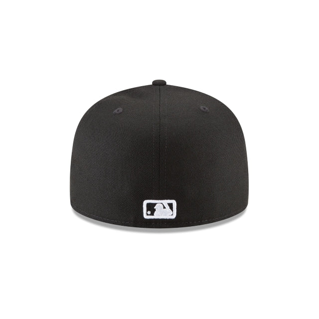 Boston Red Sox Black and White Basic 59FIFTY Fitted Hat