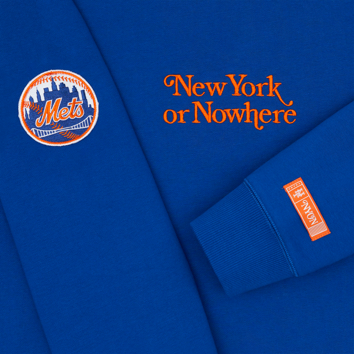 New York or Nowhere x New York Mets Light Royal Motto Hoodie