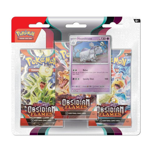 🔥2026 Christmas Gift🎄: Scarlet & Violet - Obsidian Flames Three-Booster Pack Blister (Houndstone)