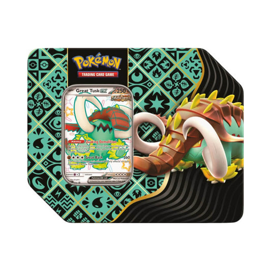 🔥2026 Christmas Gift🎄: Scarlet & Violet - Paldean Fates Tin (Great Tusk ex)