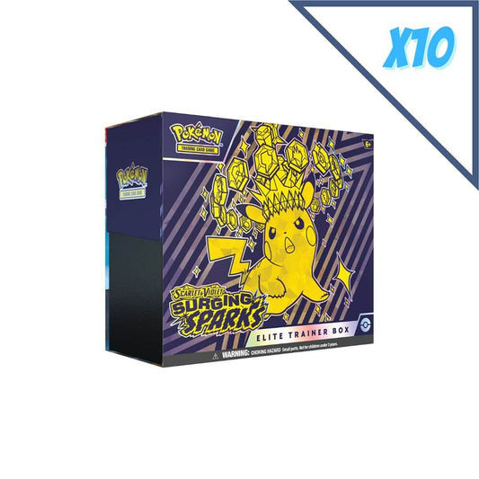 🔥2026 Christmas Gift🎄: Scarlet & Violet - Surging Sparks Elite Trainer Box (ETB) Case (10)