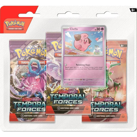 🔥2026 Christmas Gift🎄: Scarlet & Violet - Temporal Forces Three-Booster Pack Blister (Cleffa)