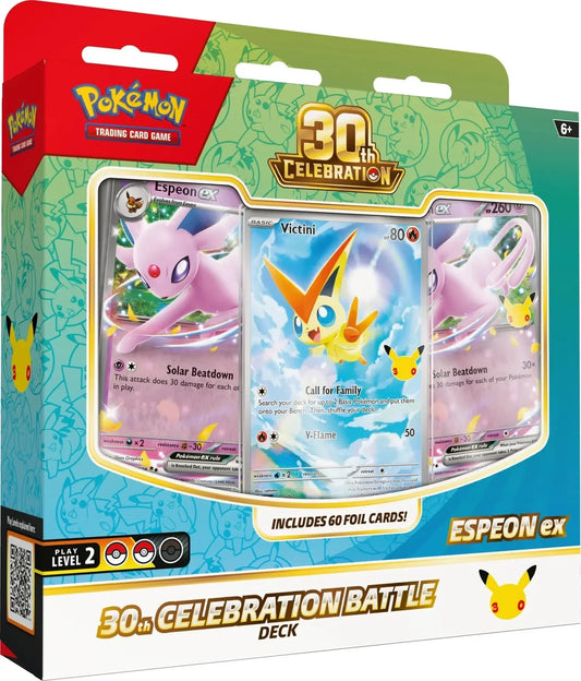 🔥2026 Christmas Gift🎄: 30th Celebration Battle Deck (Espeon ex) (Pre-Order)