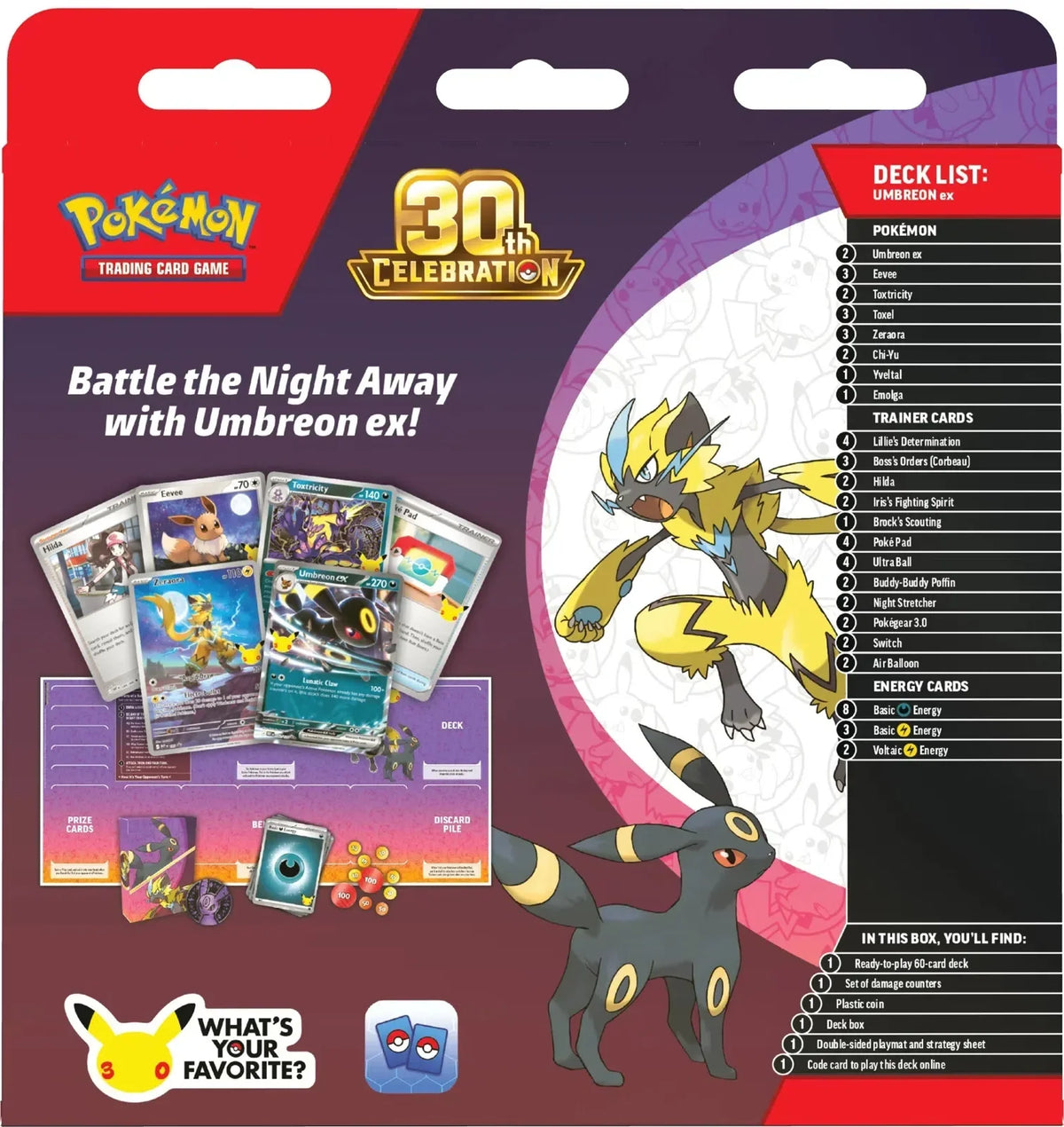🔥2026 Christmas Gift🎄: 30th Celebration Battle Deck (Umbreon ex) (Pre-Order)