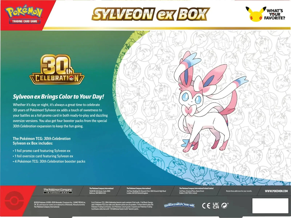 🔥2026 Christmas Gift🎄: 30th Celebration Sylveon ex Box